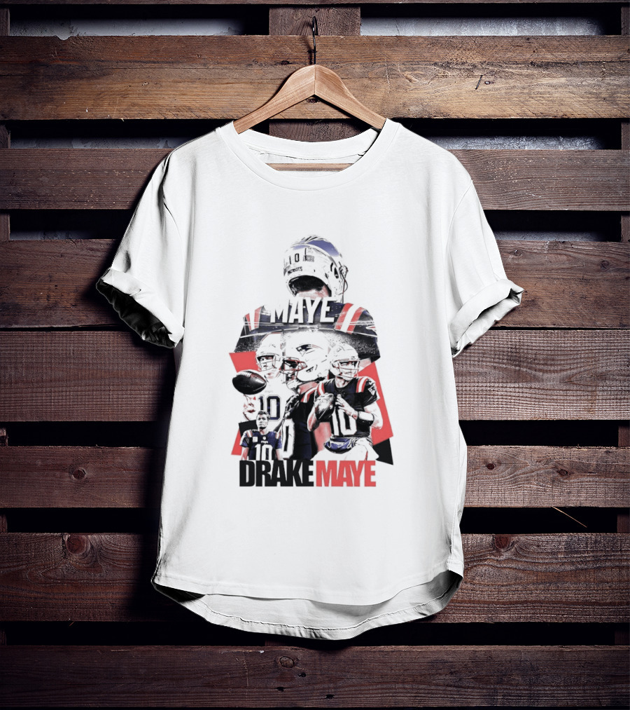 Drake Maye New England Patriots Number 10 Patriots Football Player T-Shirt