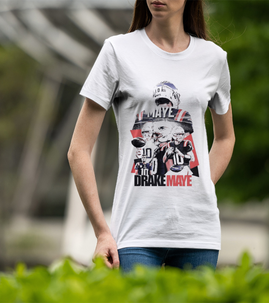 Drake Maye New England Patriots Number 10 Patriots Football Player T-Shirt