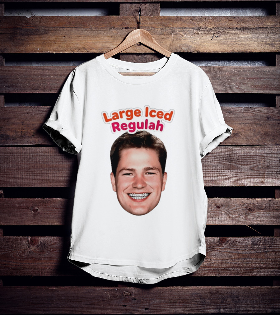 Large Iced Regulah Drake Maye Patriots Team Face T-Shirt