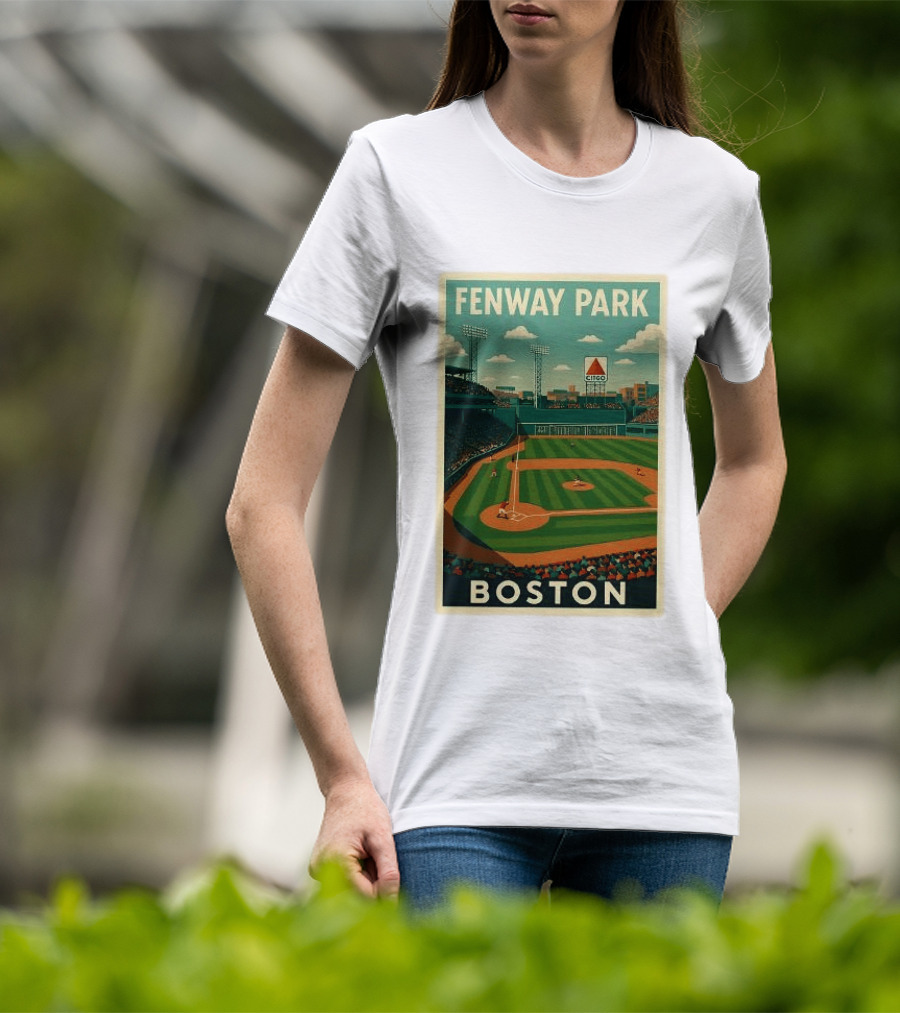 Boston Red Sox Fenway Park Stadium CITGO Sign Baseball Boston T-Shirt