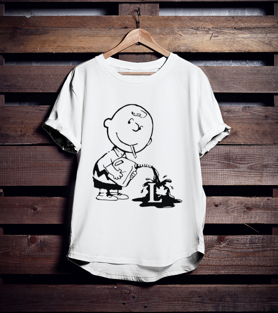 Charlie Brown Watering Flower Political Cartoon T-Shirt