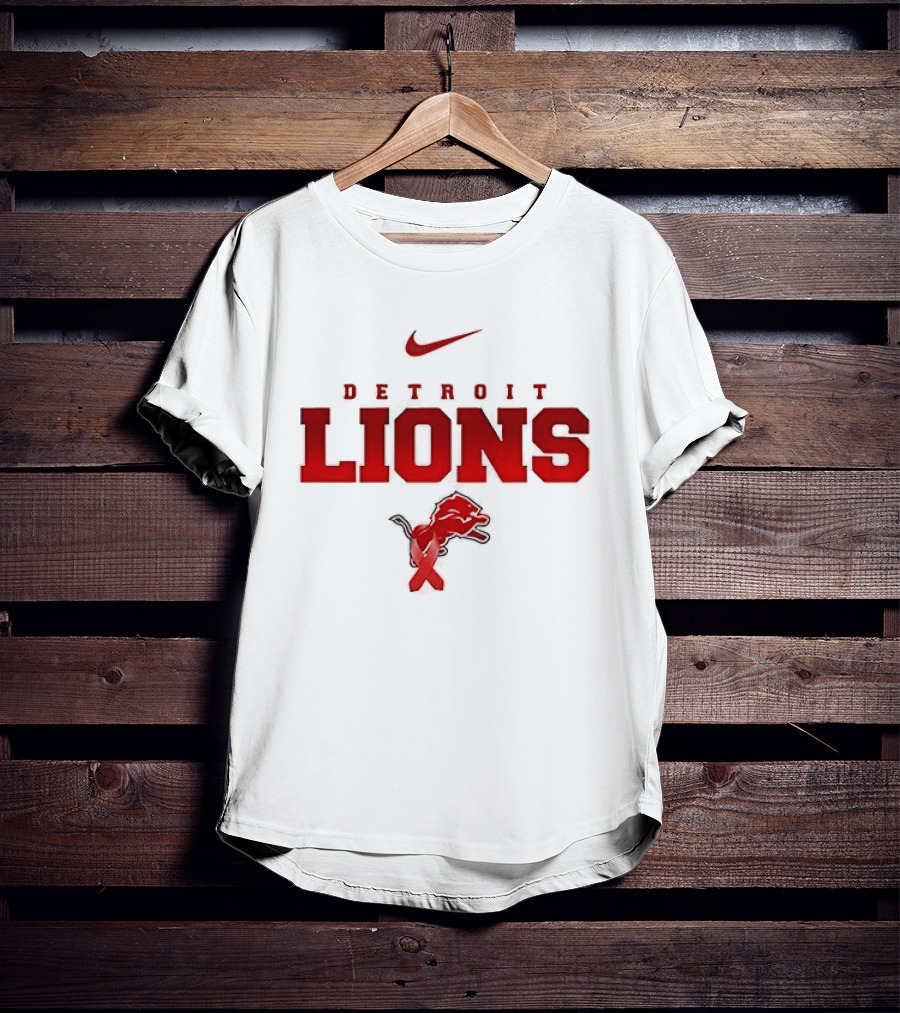 Nike Detroit Lions Red February We Wear Red American Heart Month T-Shirt