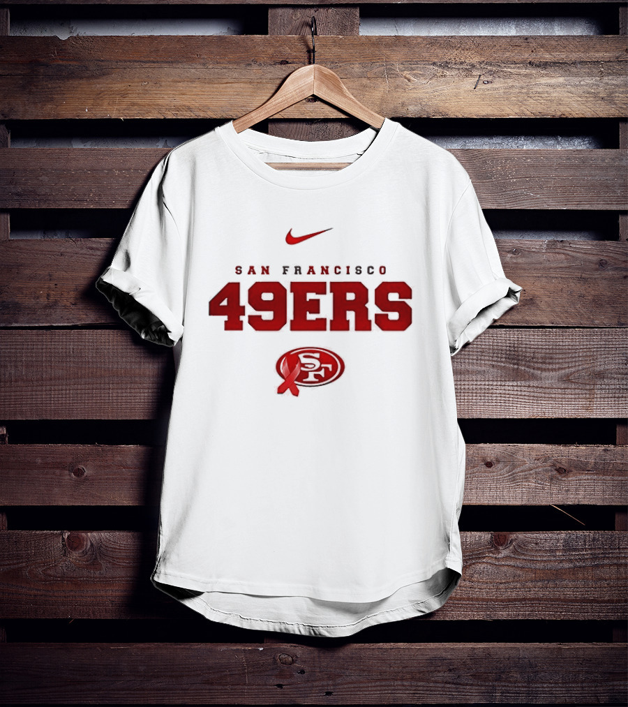 San Francisco 49ers February Red American Heart Month Nike Collaboration T-Shirt