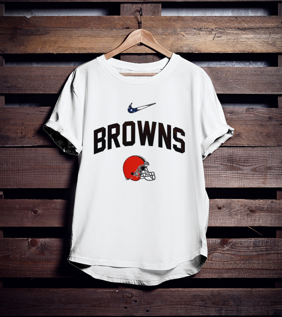 Cleveland Browns Nike Football Helmet Support T-Shirt