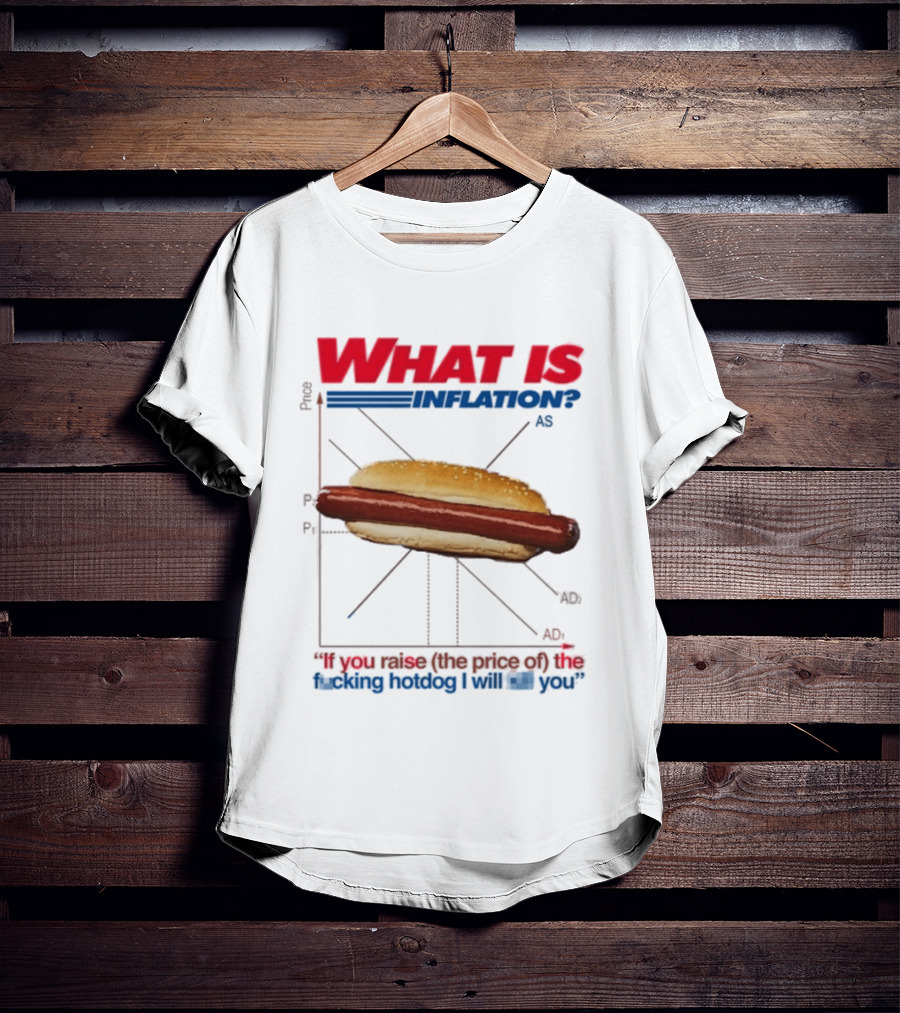 What Is Inflation Hot Dog Graph AS AD Humor T-Shirt