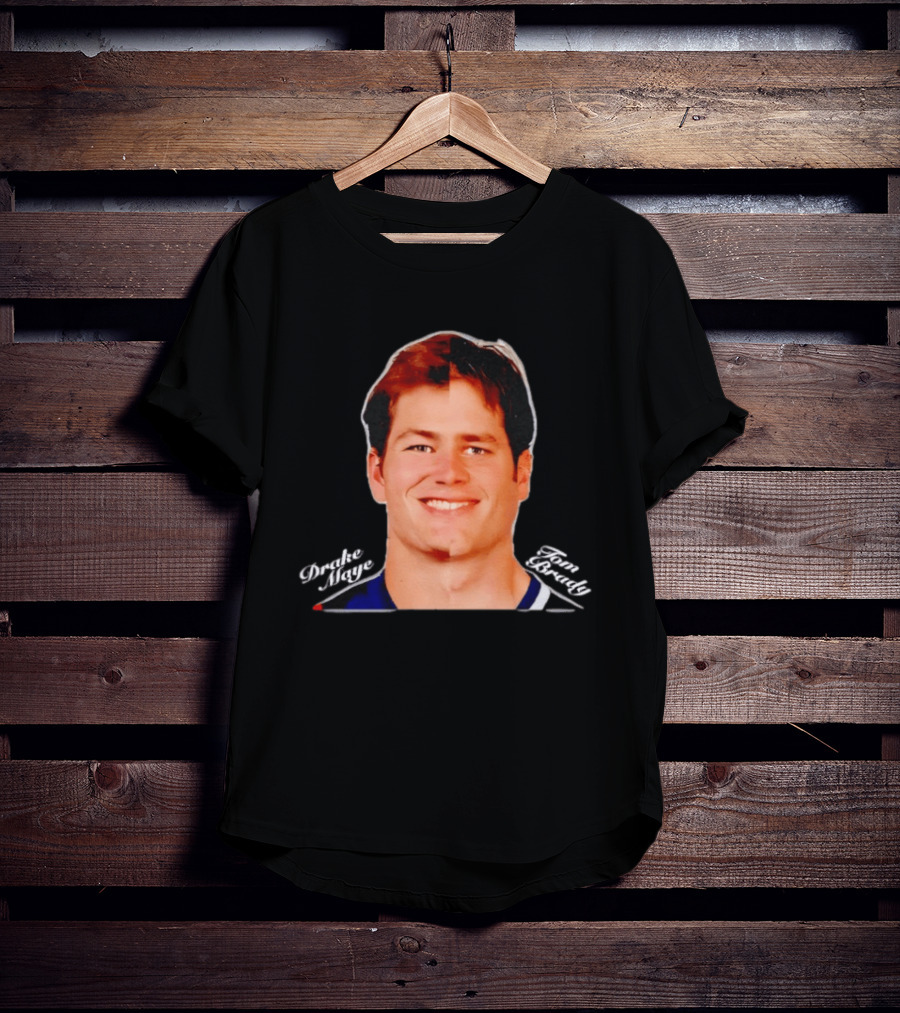 Drake Maye Tom Brady Face Mashup T-Shirt