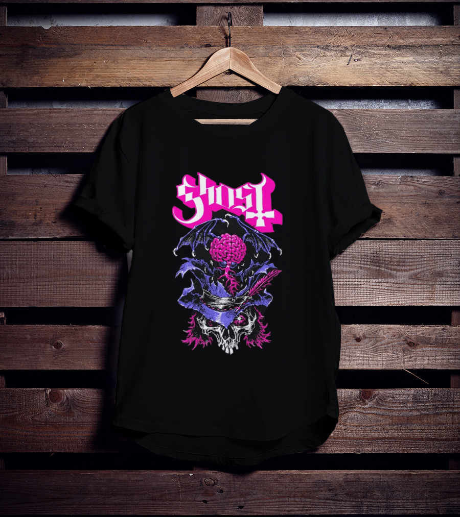 Ghost Bat Brain Skeleton Tour T-Shirt