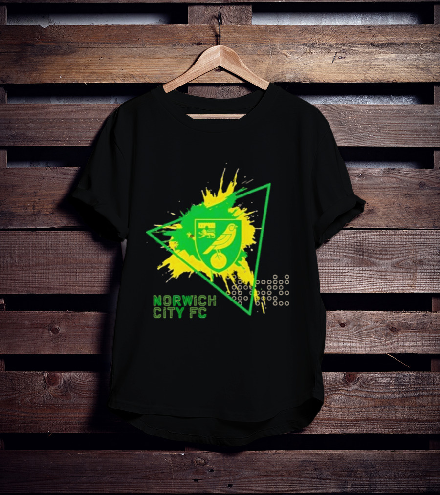 Norwich City FC Junior Crest Splash Triangle T-Shirt