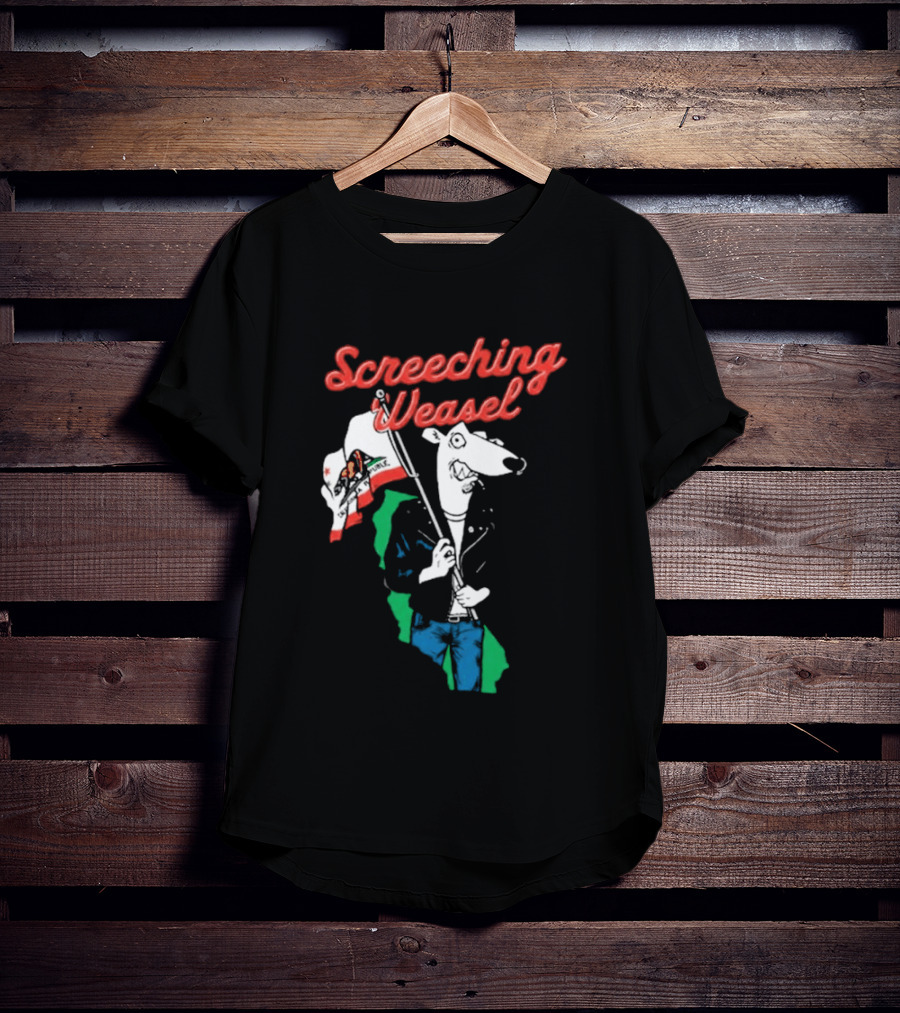 Screeching Weasel California Flag Bearer T-Shirt