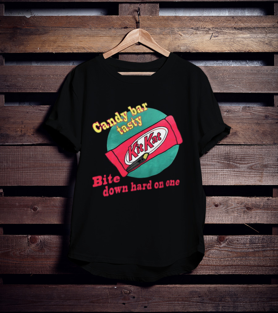 Candy Bar Tasty KitKat Bite Down Hard On One T-Shirt