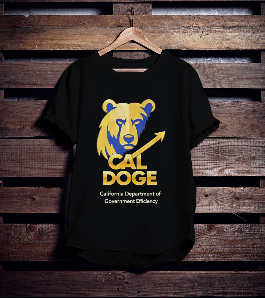 CAL DOGE California Department Of Government Efficiency Bear Arrow T-Shirt