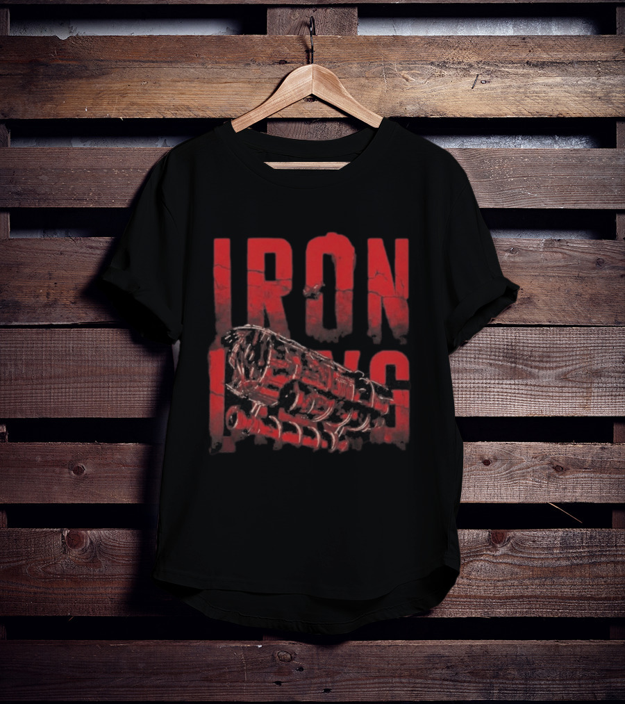 Iron Lung Distressed Red Text With Mechanical T-Shirt
