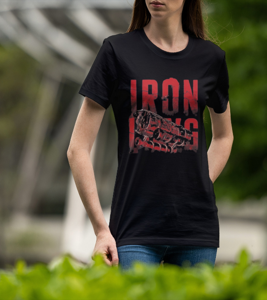 Iron Lung Distressed Red Text With Mechanical T-Shirt