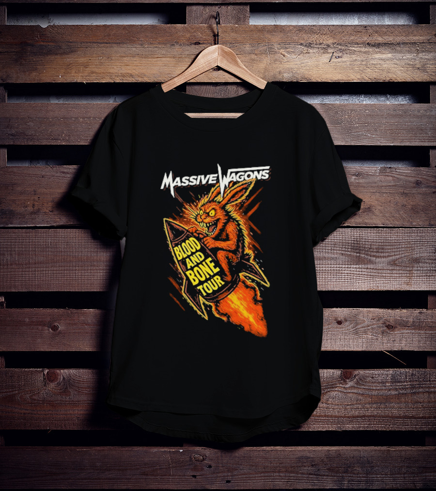 Massive Wagons Blood And Bone European Tour Rocket Demon T-Shirt