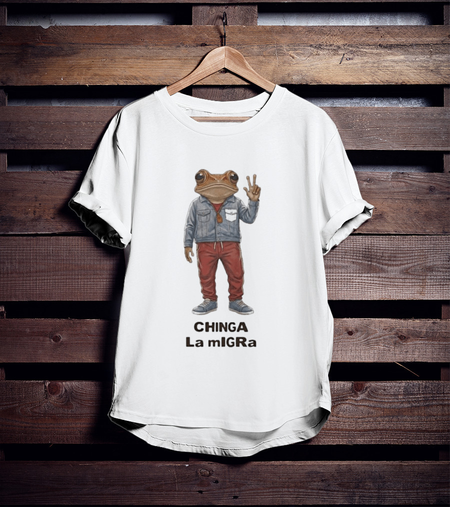 2026 Chinga La Migra Ice Out Frog Streetwear Rebel T-Shirt