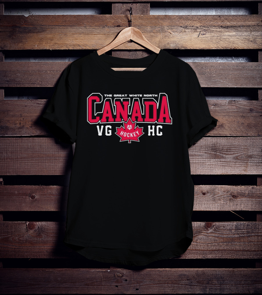 The Great White North Canada Hockey VG HC Maple Leaf 2026 T-Shirt