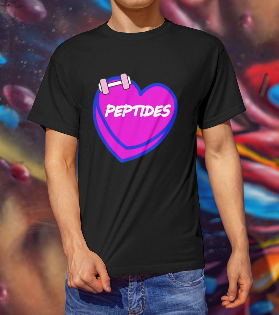 Valentines Day Sweet Hearts Love Peptides Candy Workout T-Shirt