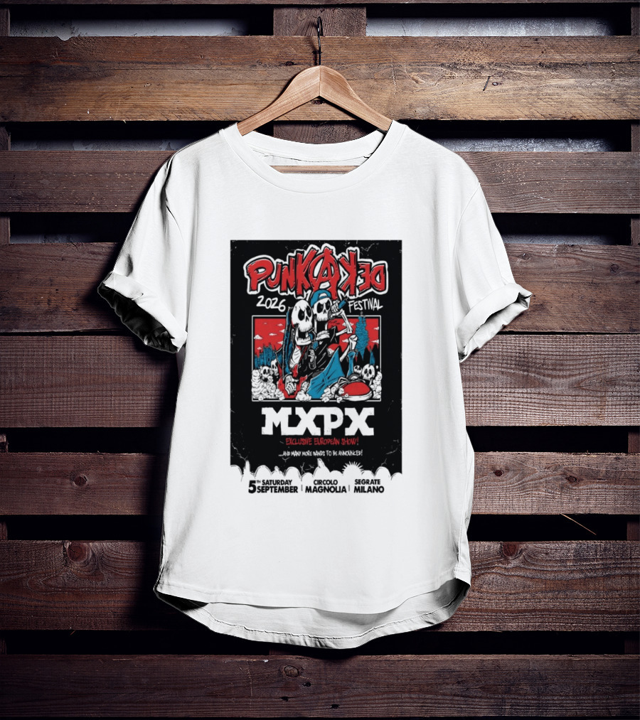 Punkadeka MXPX Exclusive European Show Festival 2026 Sept 5 Segrate Milano T-Shirt