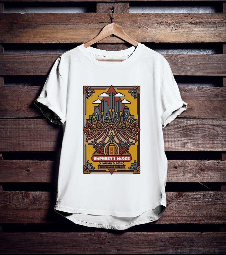 Umphrey's McGee January 31 2026 The Fillmore Detroit Concert T-Shirt