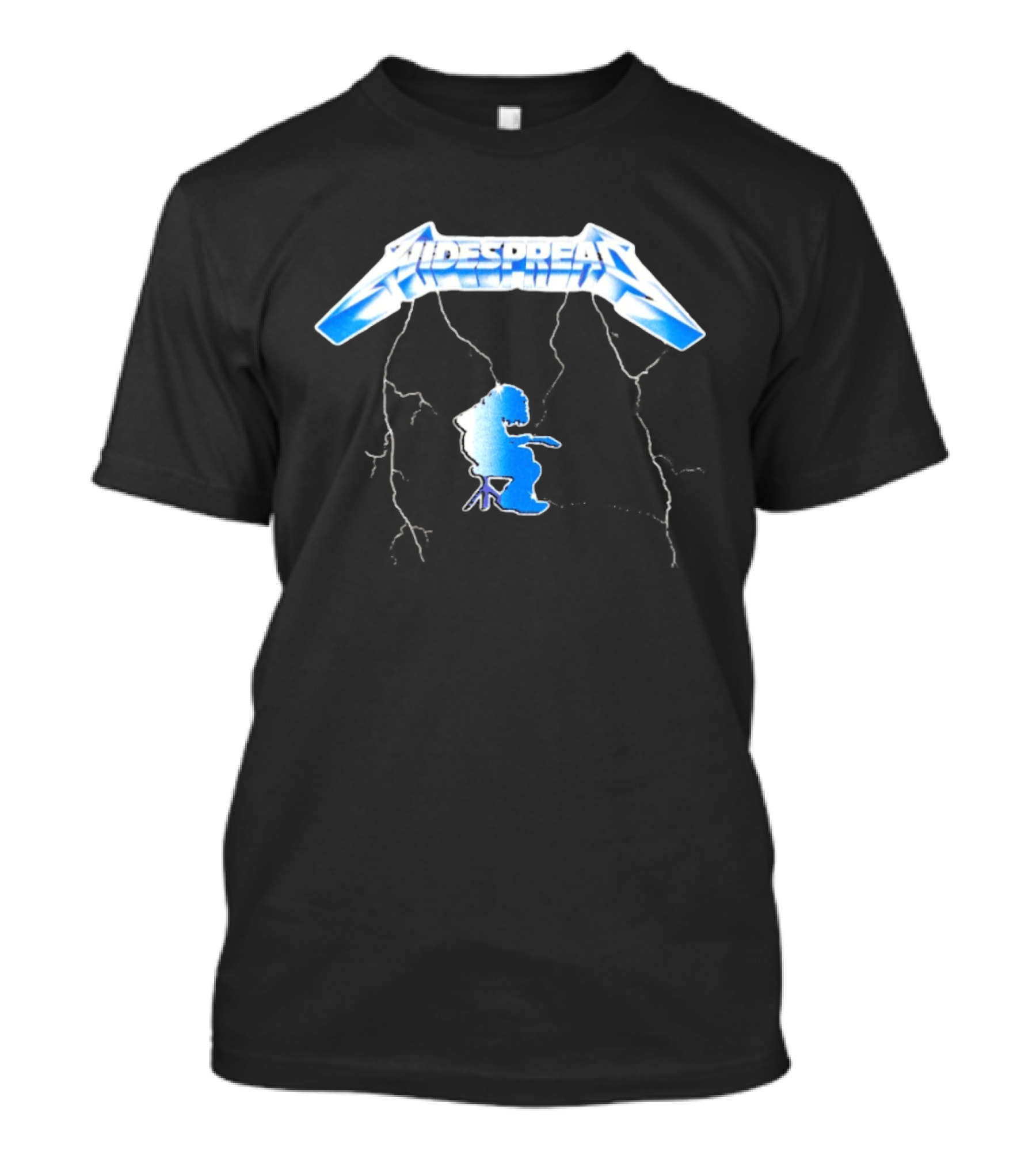Widespread Panic Ride The Mikey 80's Metallica Font Shadow T-Shirt