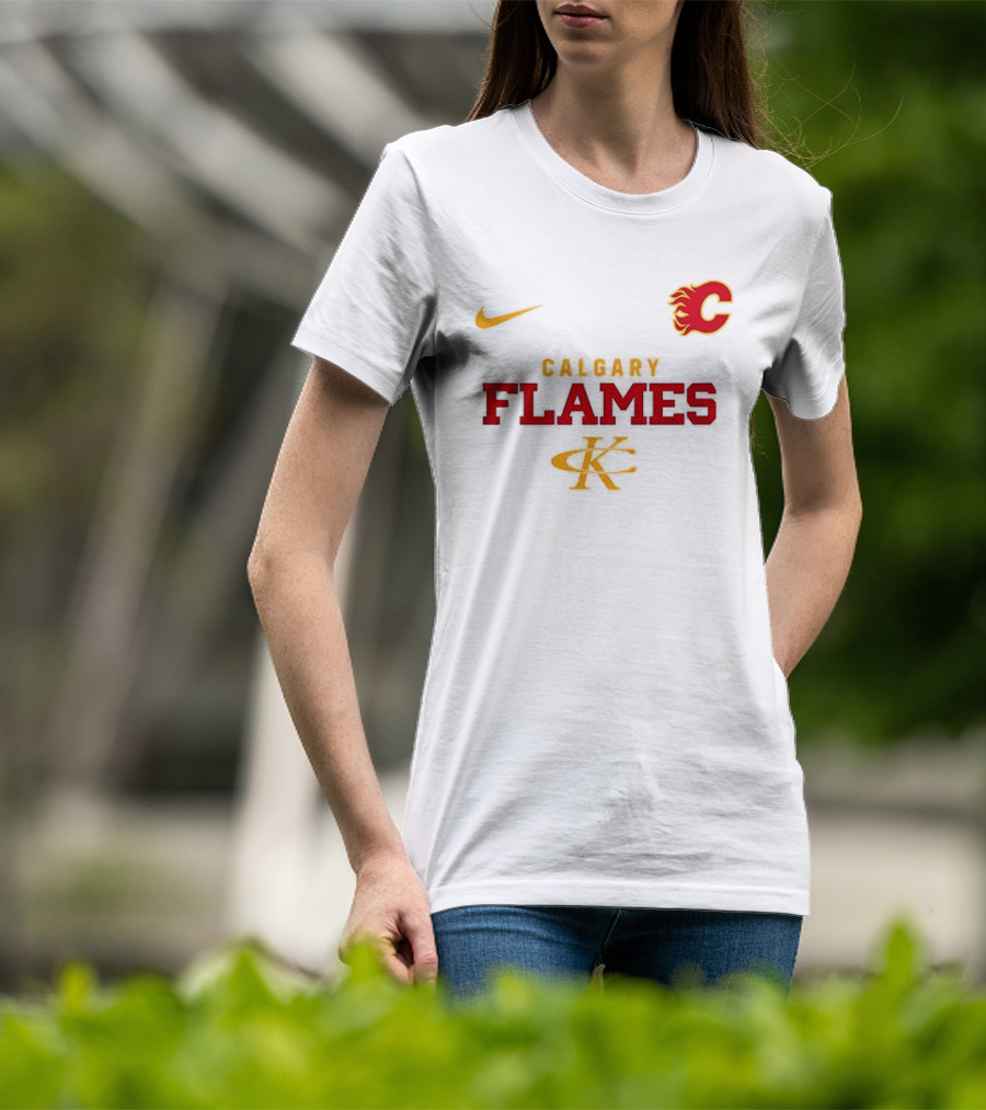 Calgary Flames Kenny Chesney No Shoes Nation Tour Nike Collaboration T-Shirt