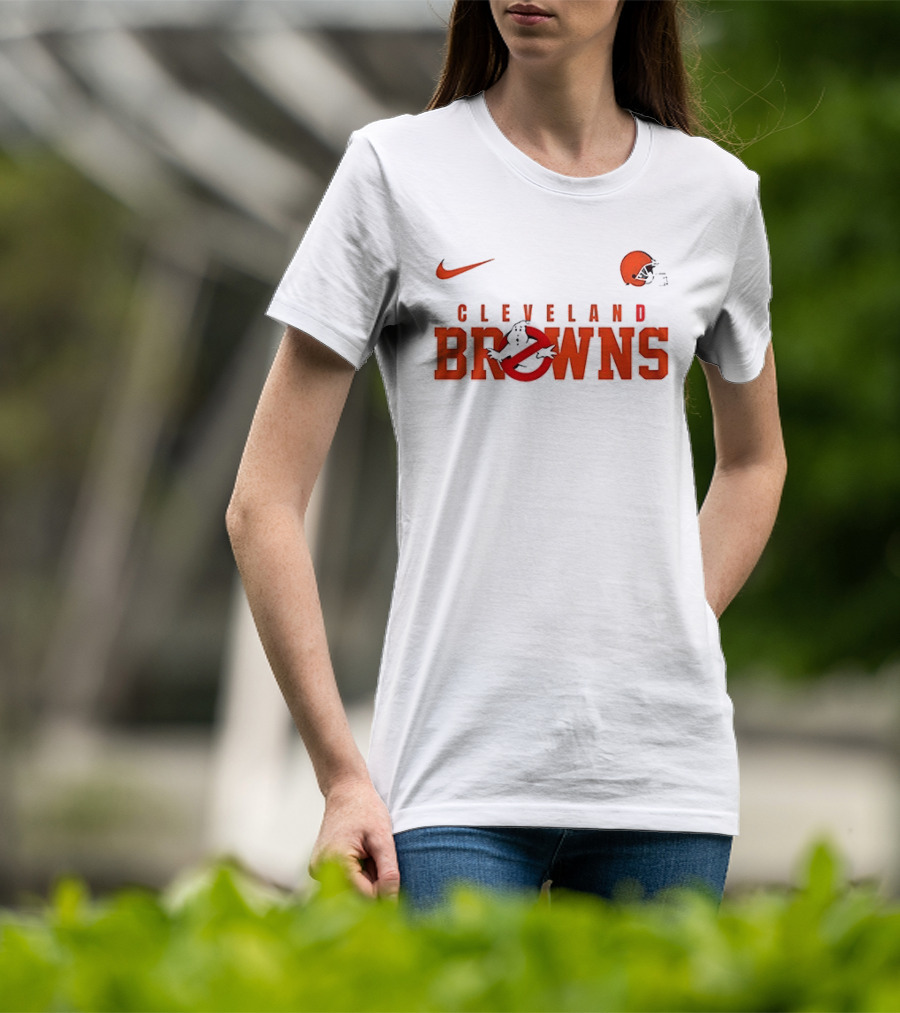 Cleveland Browns Ghostbusters Nike Collaboration Who Ya Gonna Call T-Shirt