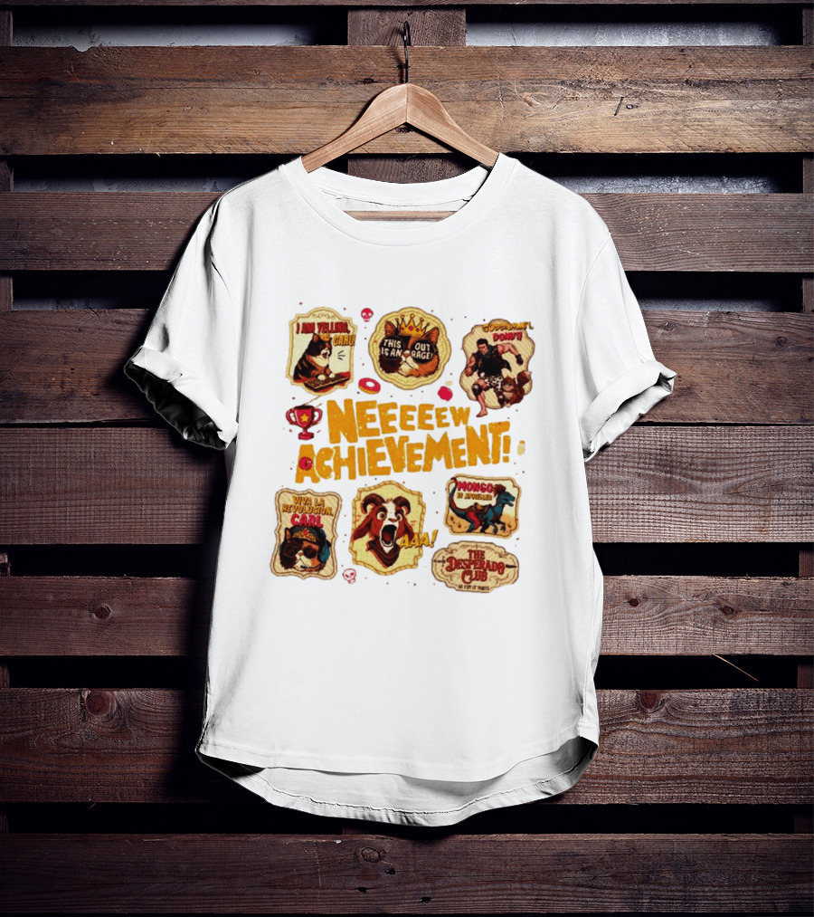 Neeeeew Achievement Viva La Revolucion Carl Goddamnit Donut Mongo The Desperado Club T-Shirt