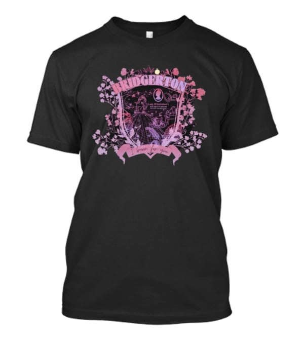 Bridgerton Lady Whistledown Society Papers I Burn For You Vintage Floral Crest T-Shirt