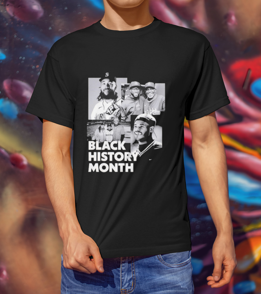 Seattle Mariners Ken Griffey Jr Black History Month Celebration T-Shirt