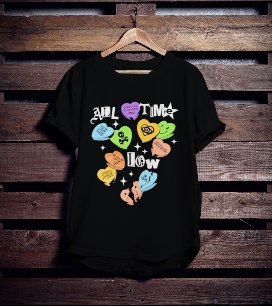 All Time Low Valentine's 2026 Candy Hearts T-Shirt