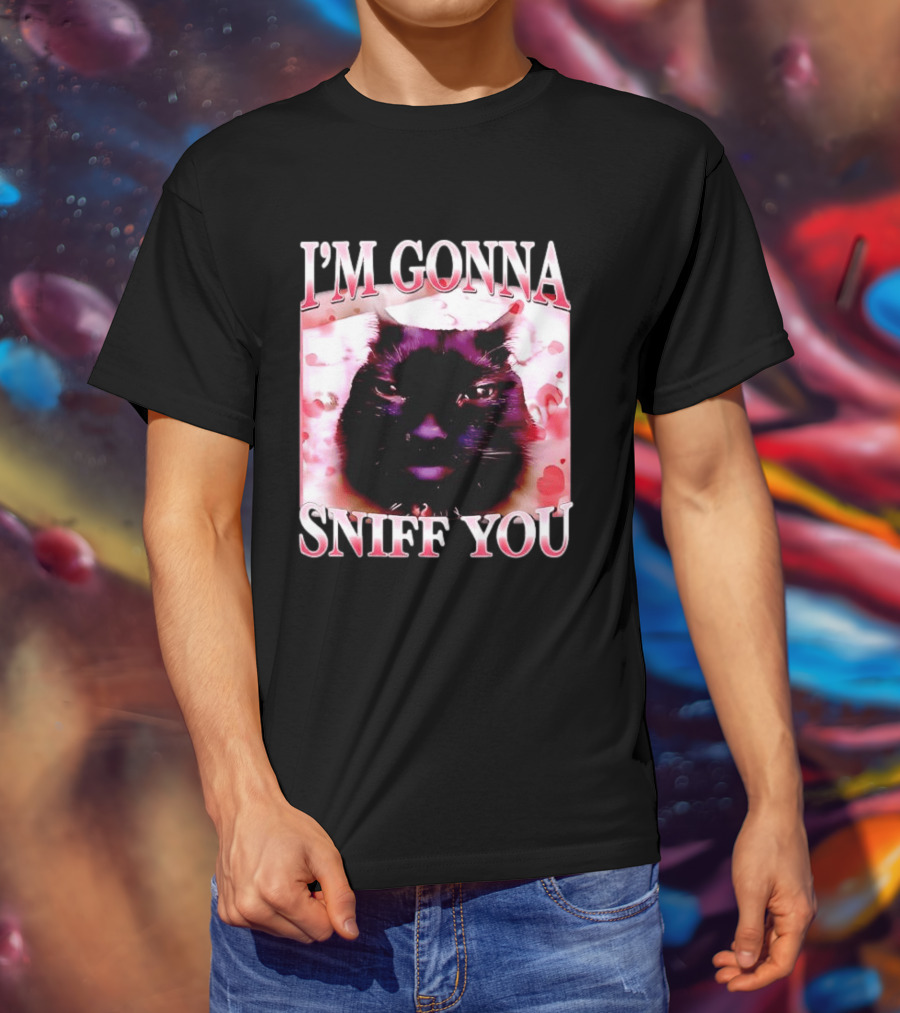 I'm Gonna Sniff You Cat Meme Valentine Aesthetic T-Shirt