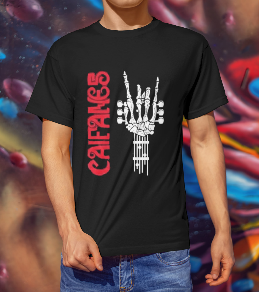 CAIFANES Skull Guitar Rock Silence T-Shirt