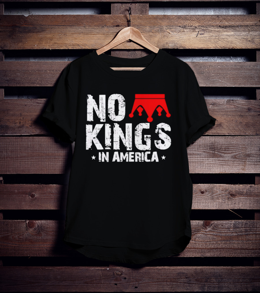 No Kings In America Red Crown T-Shirt