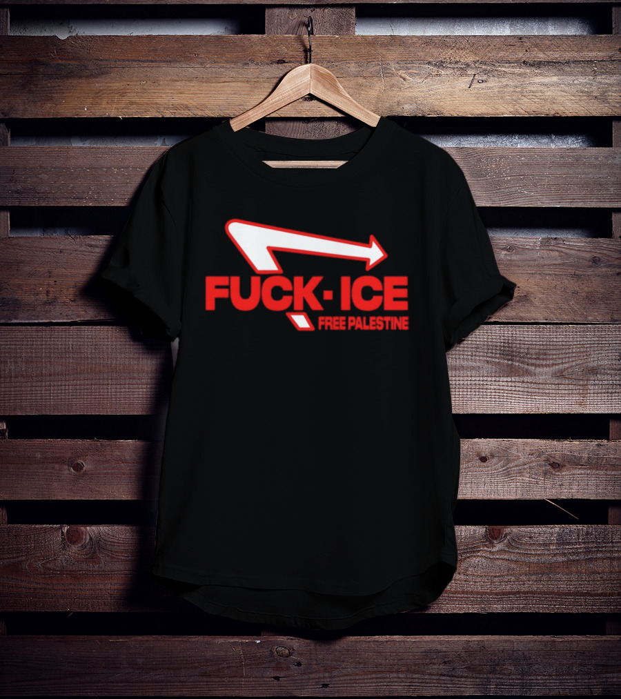 Fuck Ice Free Palestine Melt Ice T-Shirt