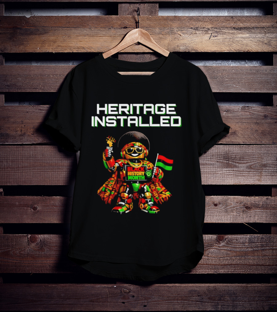 Heritage Installed Robot Black History T-Shirt