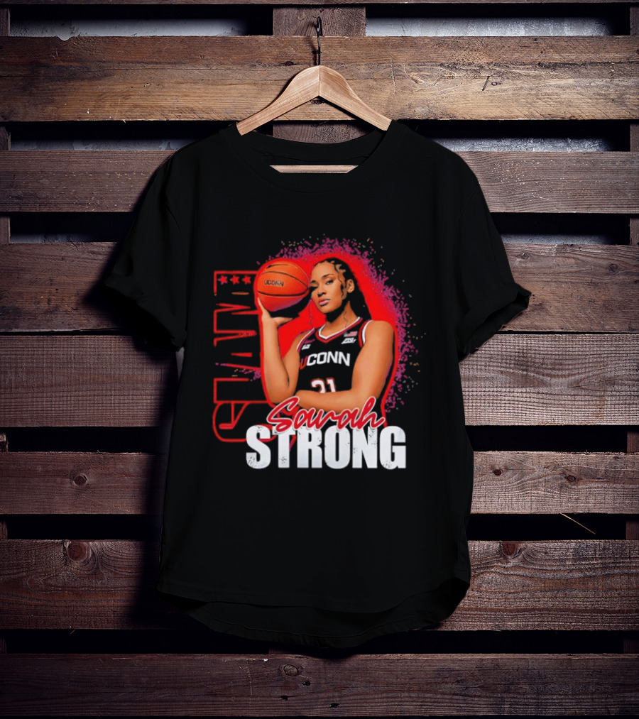 SLAM Sarah Strong #21 UConn Huskies Basketball Star T-Shirt