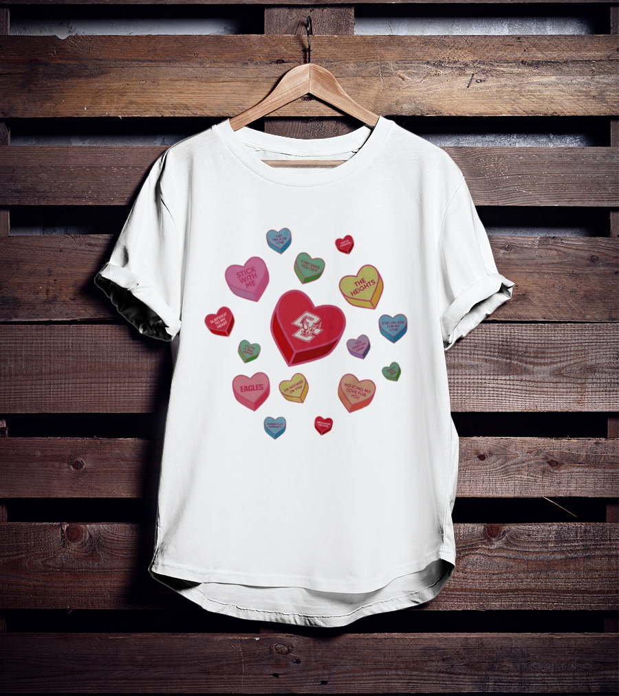 Boston College Eagles Valentine's Day Hearts Sweet Talk Collection T-Shirt