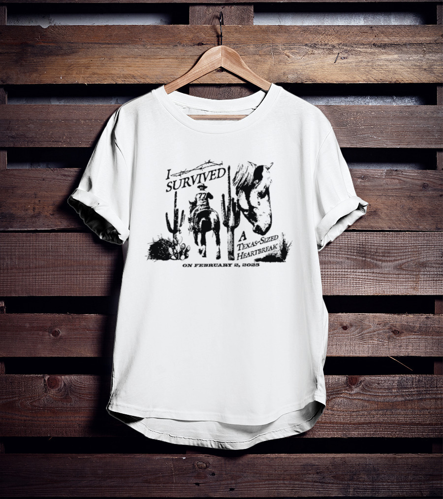 I Survived A Texas Sized Heartbreak September 6 Cowboys Cactus Horse T-Shirt