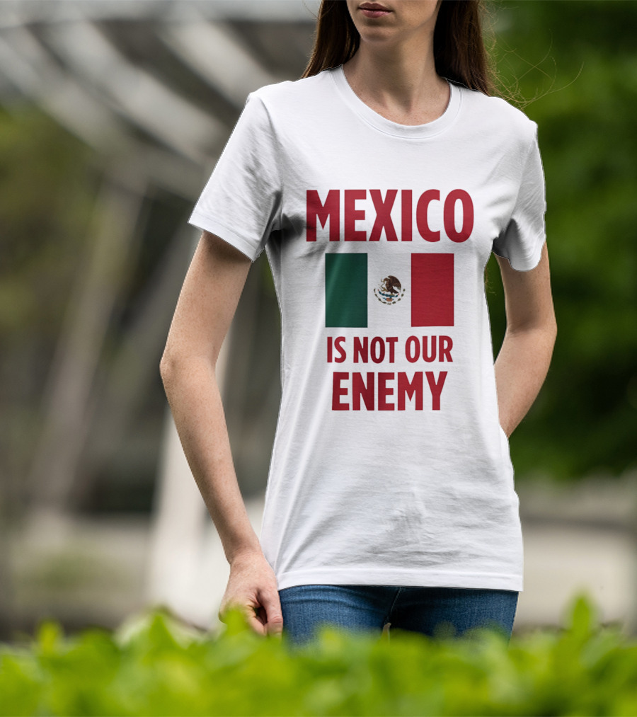 Mexico Is Not Our Enemy Flag Design With Mexican Flag T-Shirt