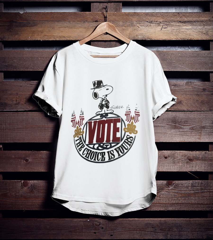 Snoopy Vote The Choice Is Yours Schulz Patriotic T-Shirt