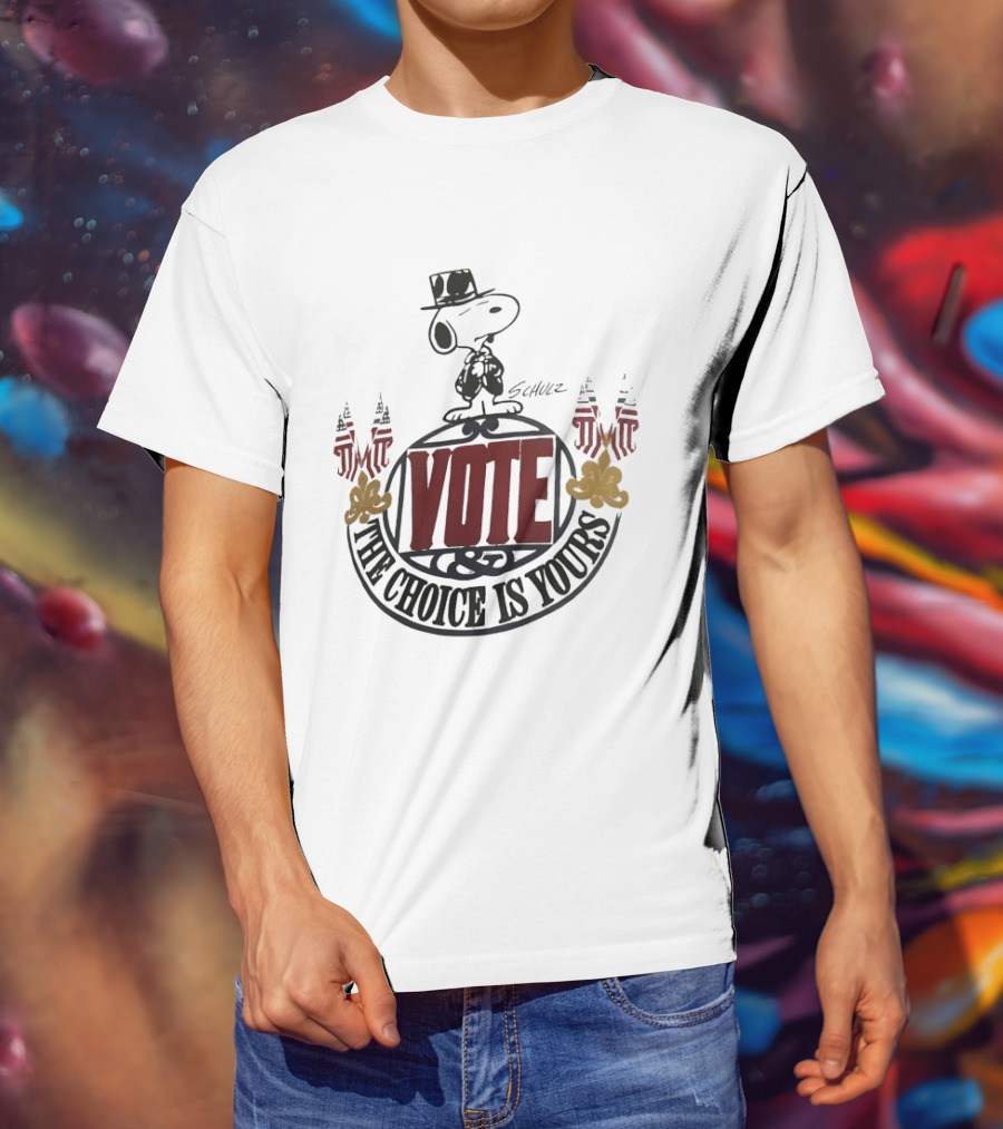 Snoopy Vote The Choice Is Yours Schulz Patriotic T-Shirt