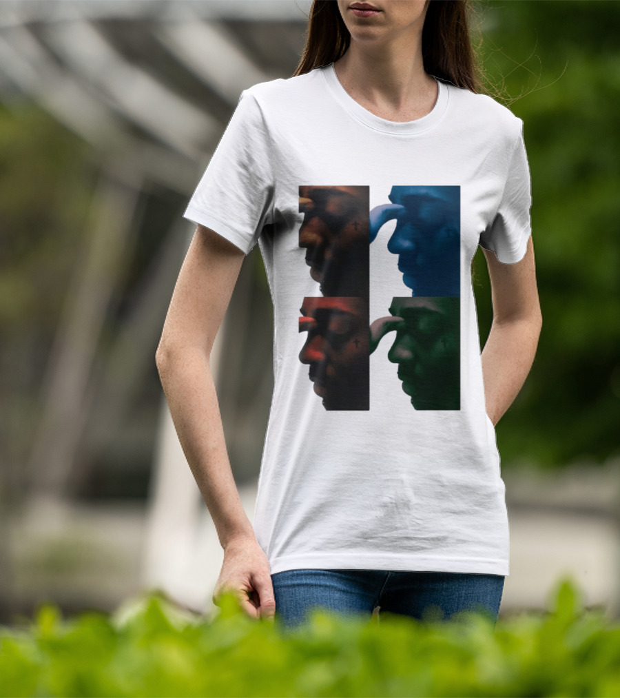 Brent Faiyaz Album Cover Cross Tattoo Four Panel Side Profile T-Shirt