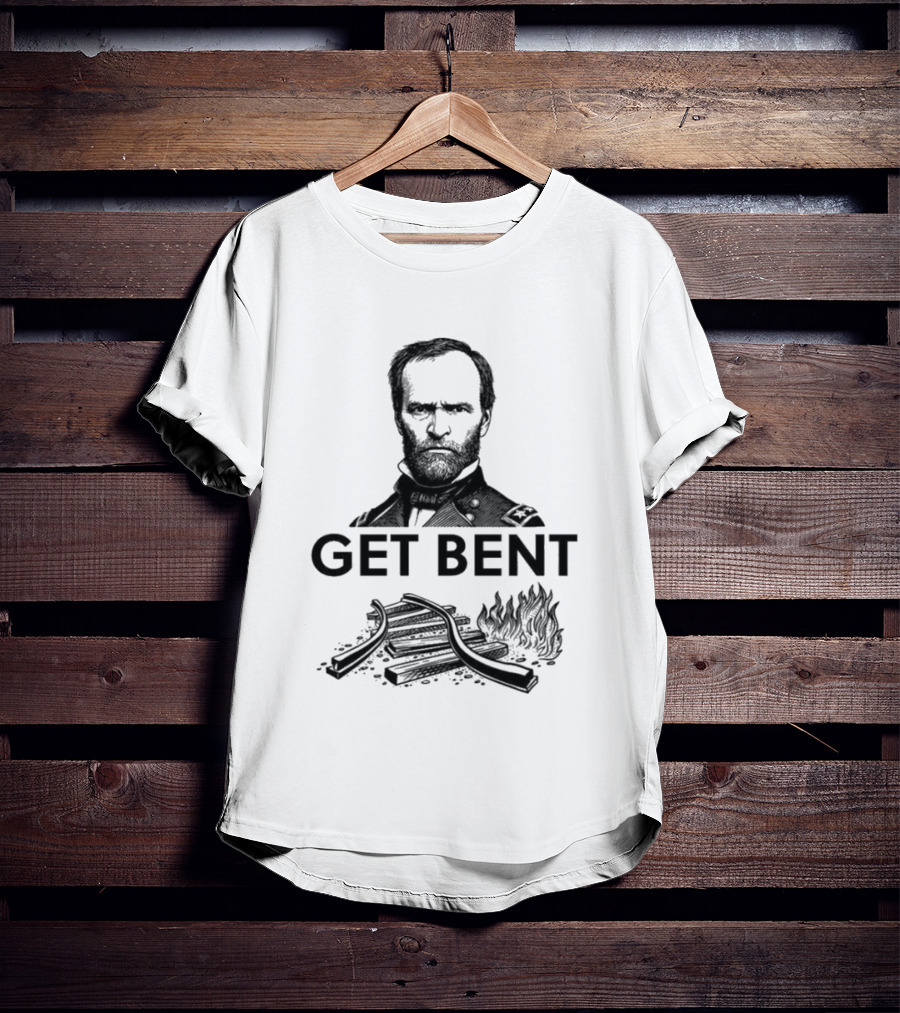 Get Bent Sherman's Neckties Bent Railroad Tracks T-Shirt