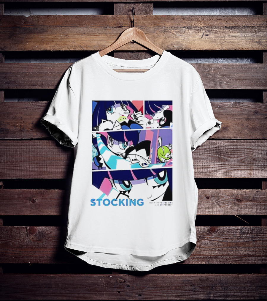 Panty & Stocking With Garterbelt Anime Stocking Anarchy Comic Strip T-Shirt