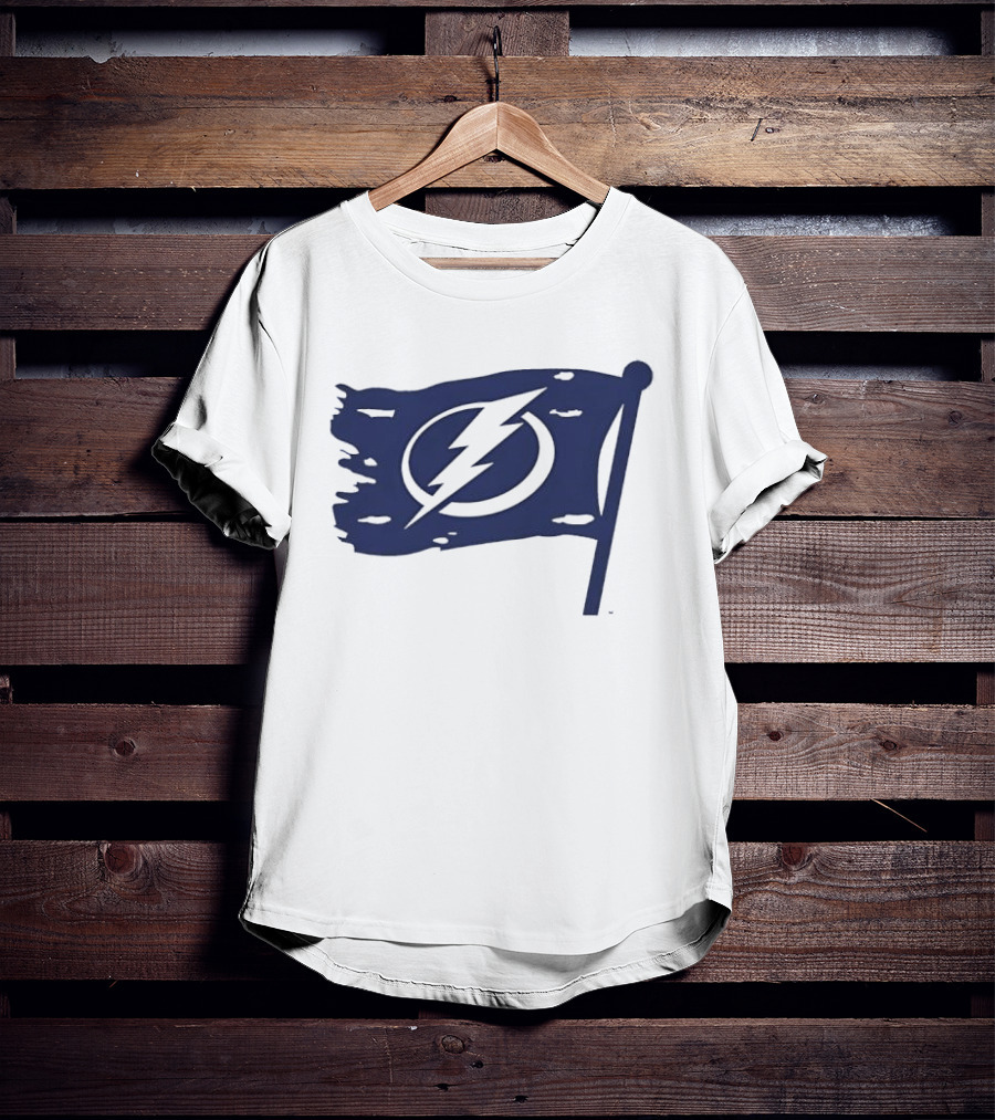 Tampa Bay Lightning 2026 Stadium Series Boyfriend Flag Lightning Bolt T-Shirt