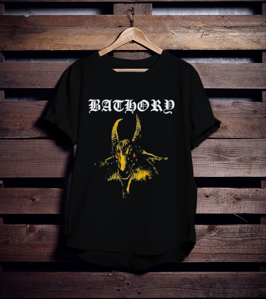 Bathory Classic Goat Graphic Vintage Heavy Metal Merchandise T-Shirt