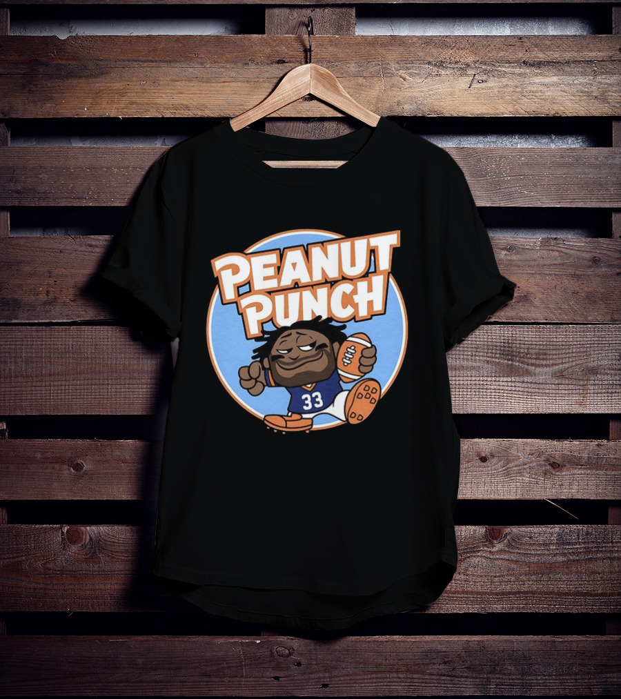 Peanut Punch Charles Tillman Chicago Bears Number 33 Cartoon T-Shirt