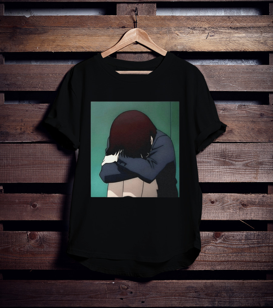 Lain Iwakura Sad Girl In Serial Experiments Lain Anime Iconic Scene T-Shirt