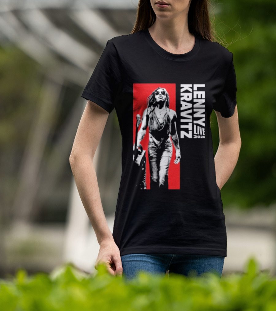 Lenny Kravitz Live 2026 Bold Red T-Shirt