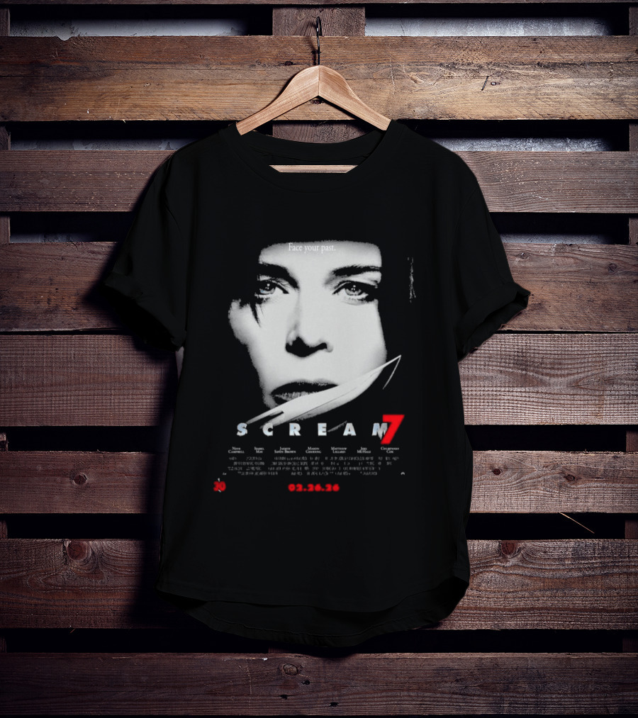 Scream 7 Face Your Past February 26 2026 T-Shirt
